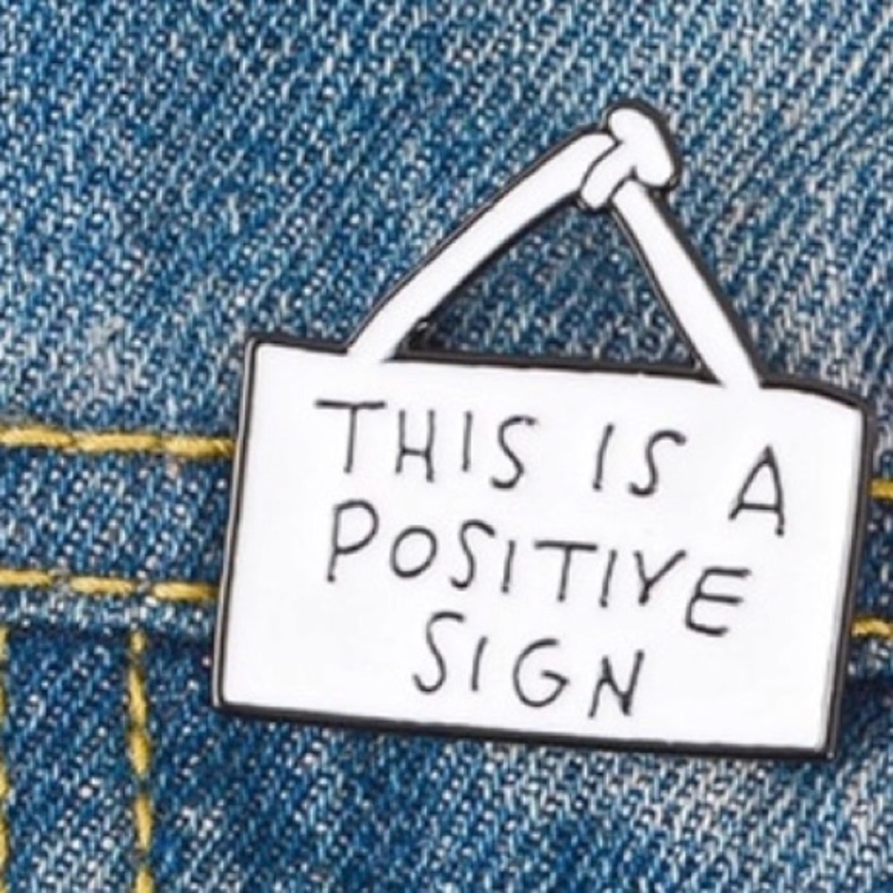 Enamel Quote Pin Brooch Positive Kawaii - Picture 2 of 7